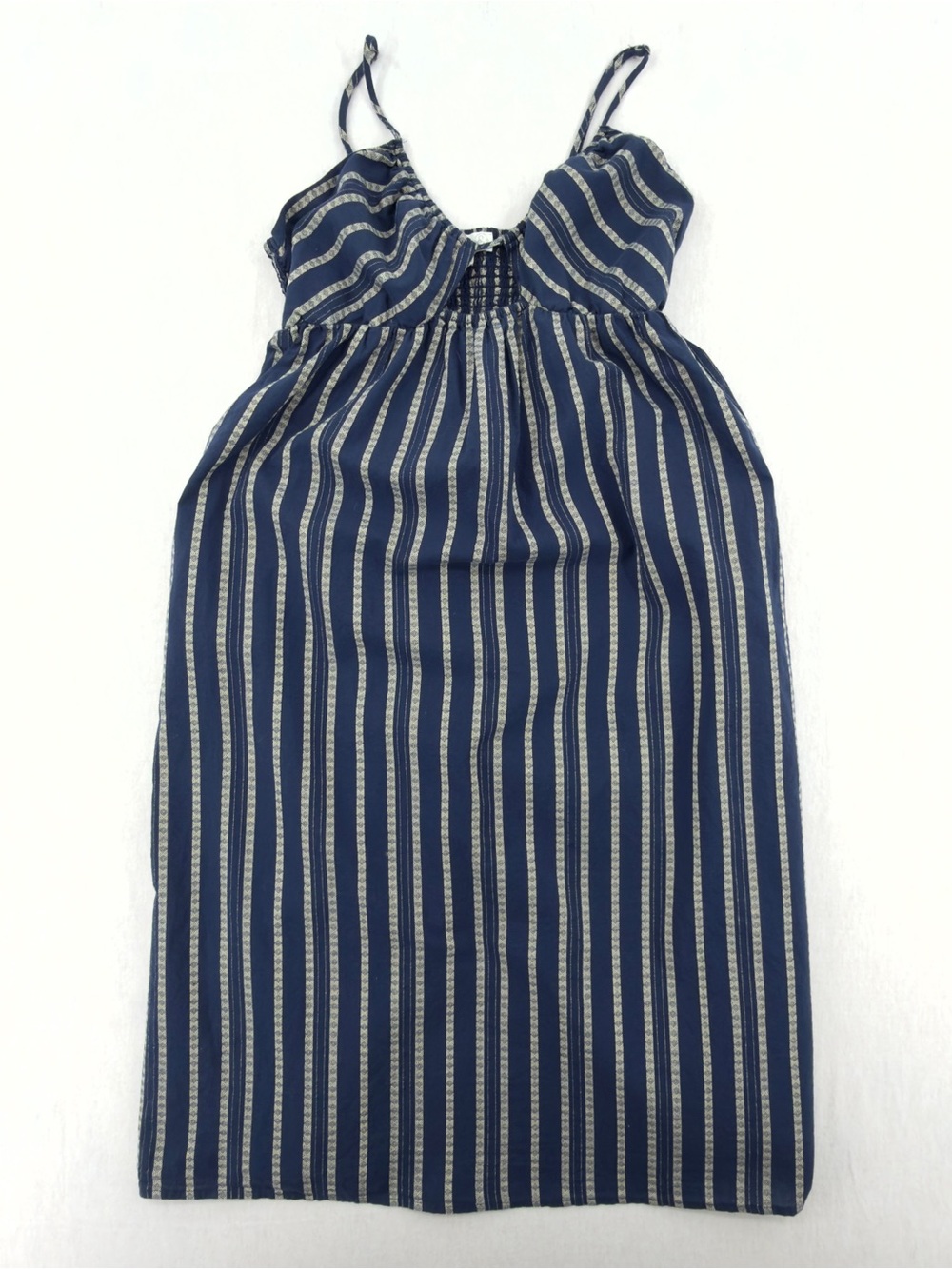 Treasure & Bond Navy and Cream Striped Midi Sundress